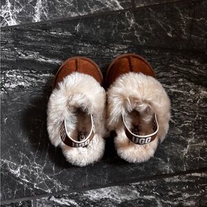 UGG Brown and Cream Cozy Slippers